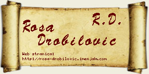 Rosa Drobilović vizit kartica